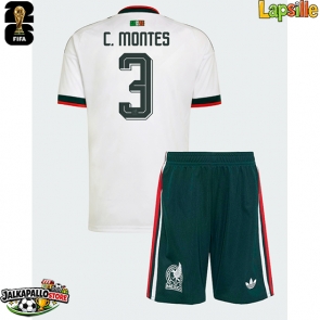 Meksiko Cesar Montes #3 Vieraspaita Lapsille MM-kisat 2026 Lyhythihainen (+ shortsit)